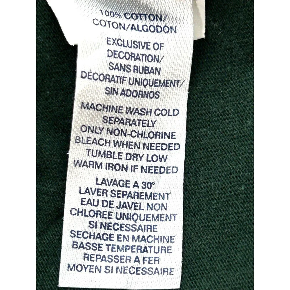 CHAPS Ralph Lauren Mens Lightweight Long Sleeve 1/4 Zip Pullover Green LT Tall